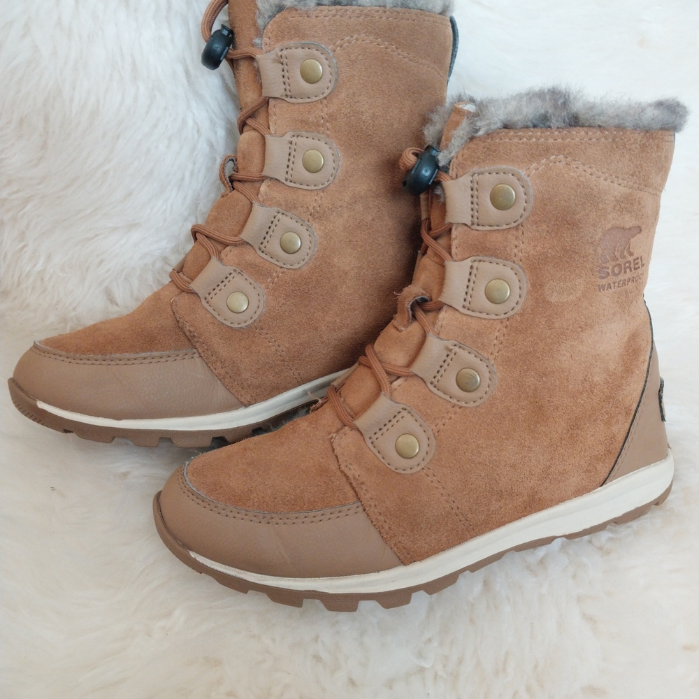 SOREL YOUTH WHITNEY TAN SUEDE ELK/NATURAL BOOTS
